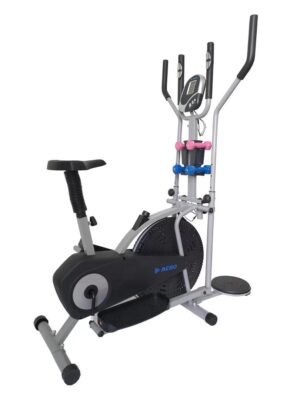 Orbitrack Elliptical Air Bike Four Handle with Twister and Dumbbells
